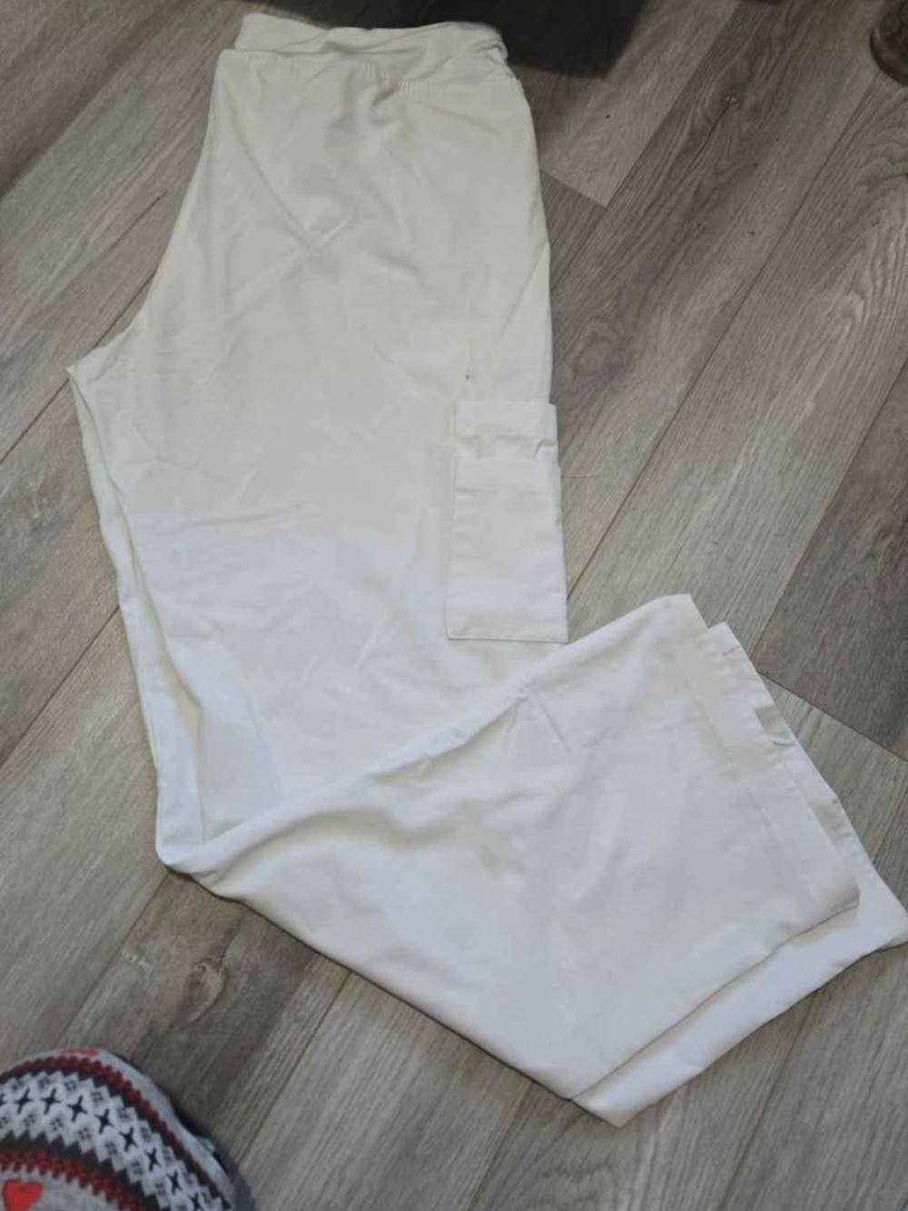 Womens White Cross Scrub Pants - Comfortable Everyday Wear